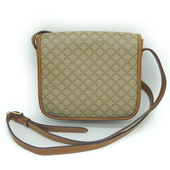 Celine Macadam Pattern Cadena Motif Turn Lock Pochette Shoulder Bag - Picture 2 of 9